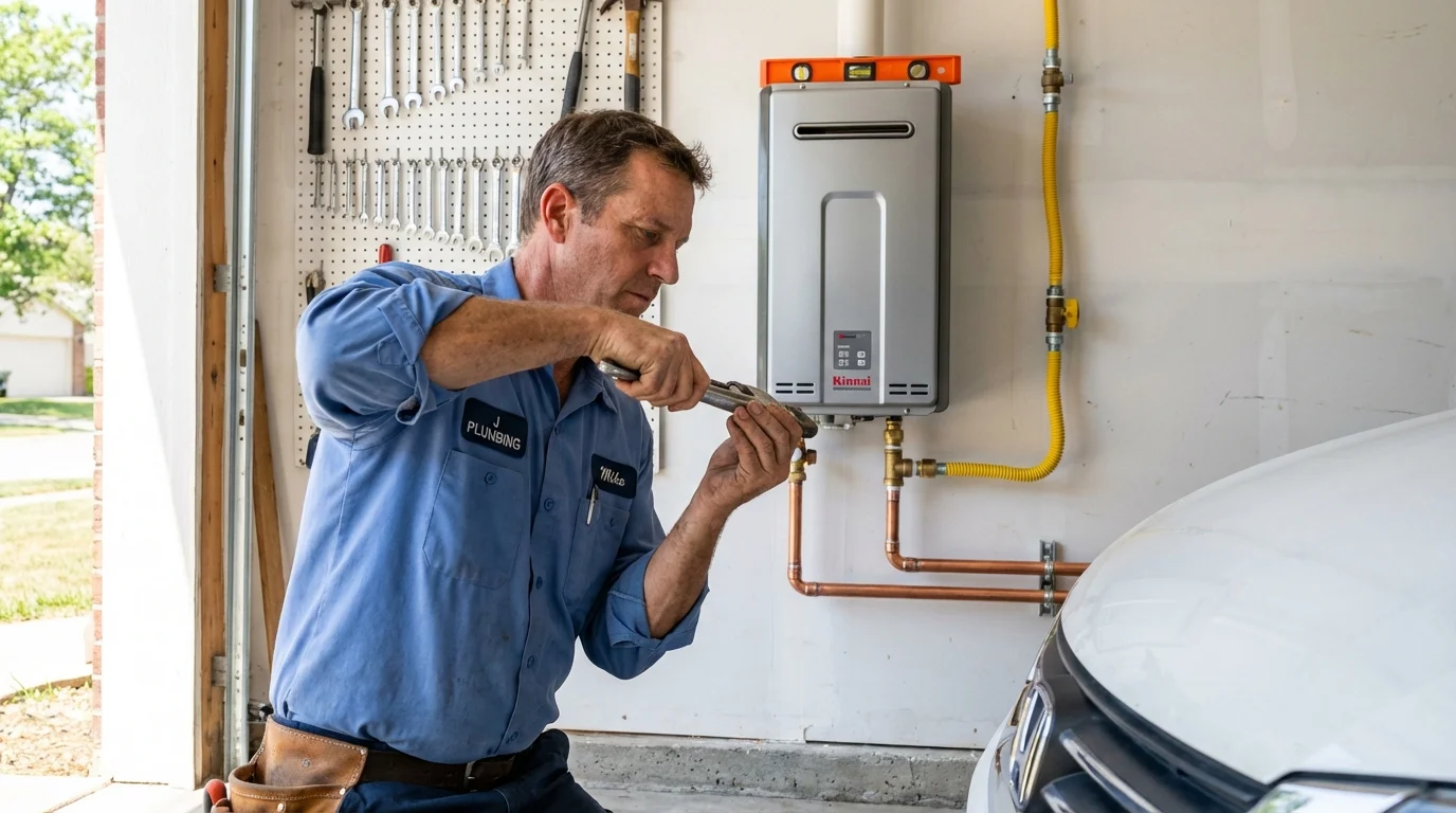 Tankless water heater installation by a Johns Plumbing LLC plumber in Cabool